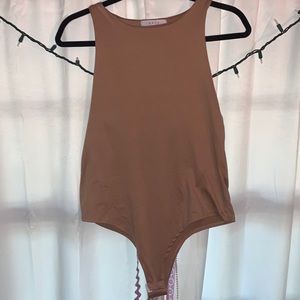 Gaze nude button bodysuit size Large